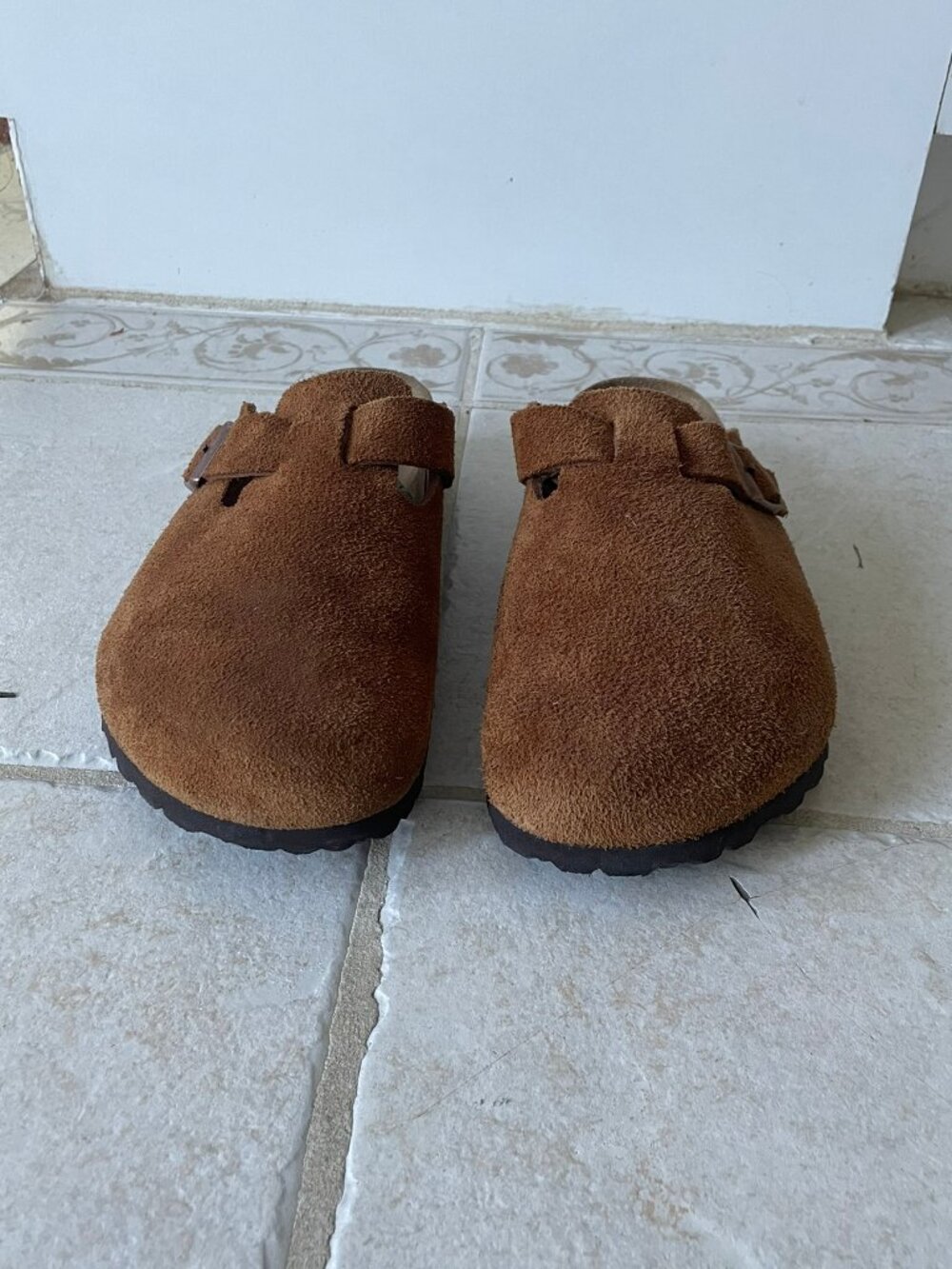 Birkenstock Boston Mink Suede Mules/Clogs Size 44/11.5